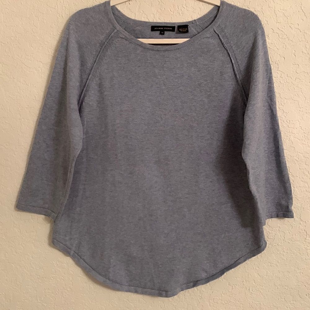 Jeanne Pierre Blue Cotton Top  Size M